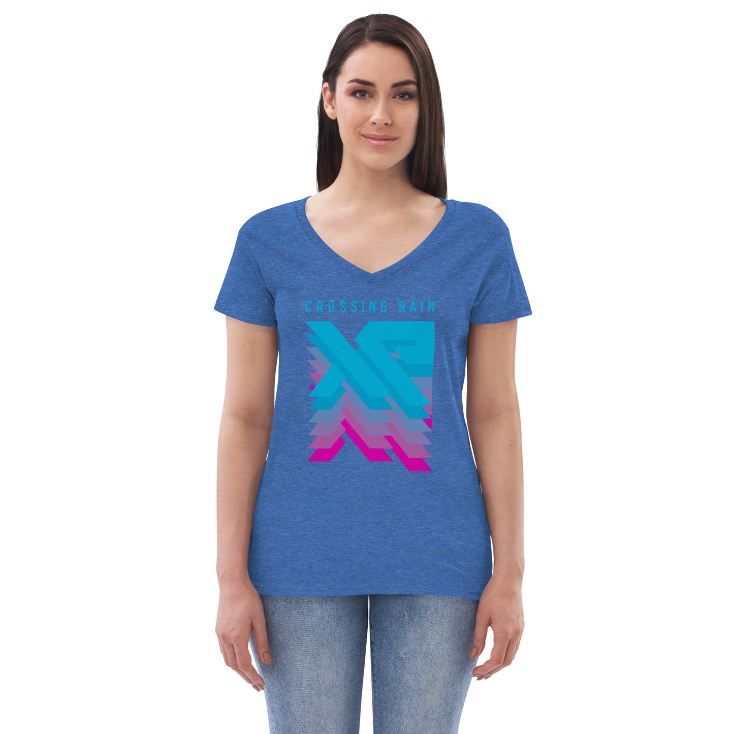 Women’s recycled XR Gradient v-neck t-shirt