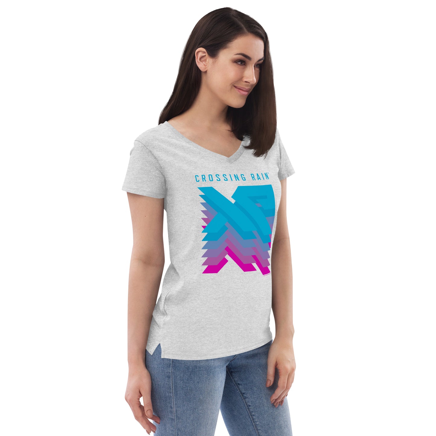 Women’s recycled XR Gradient v-neck t-shirt